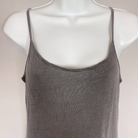 Splendid Dress Ruffle Mini Dropped Waist Sz Small Supima Cotton Gray Lightweight - Picture 4 of 10